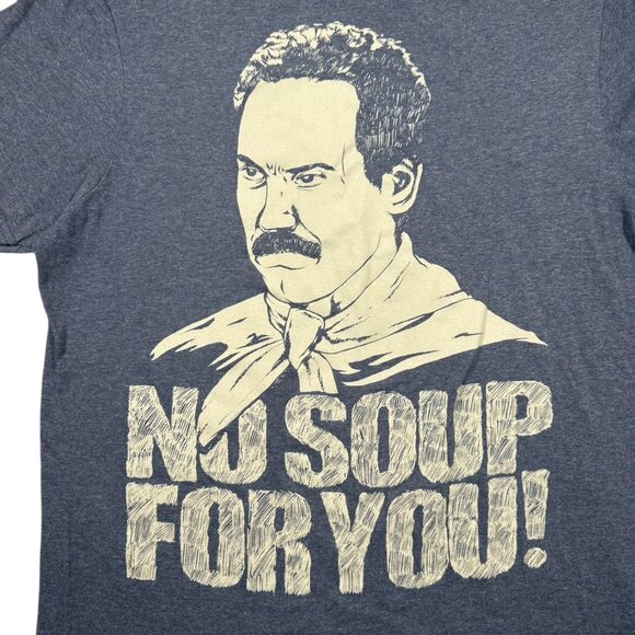 Womens Blue Medium Seinfeld Soup Nazi "No Soup for You" Tee Shirt - Picture 4 of 6